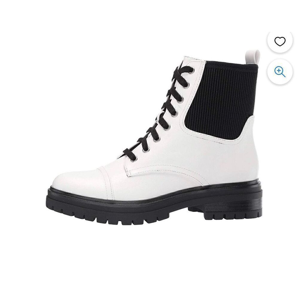 Circus by Sam Edelman Giovanny White / Black Combat Boot 9M Moto Boot/ Winter